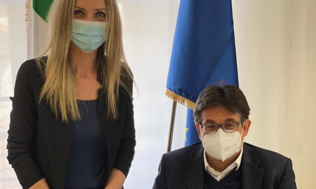 Incontro tra il Presidente Comitato Italiano Paralimpico Luca Pancalli e il Sottosegretario allo Sport Valentina Vezzali