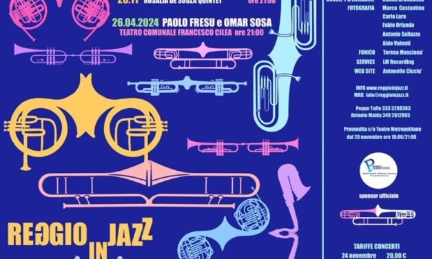 Reggio in Jazz: 13^ edizione da non perdere con Elusive 4et, Grillo, Bosso&Ferra, De Souza al Metropolitano dal 24 novembre